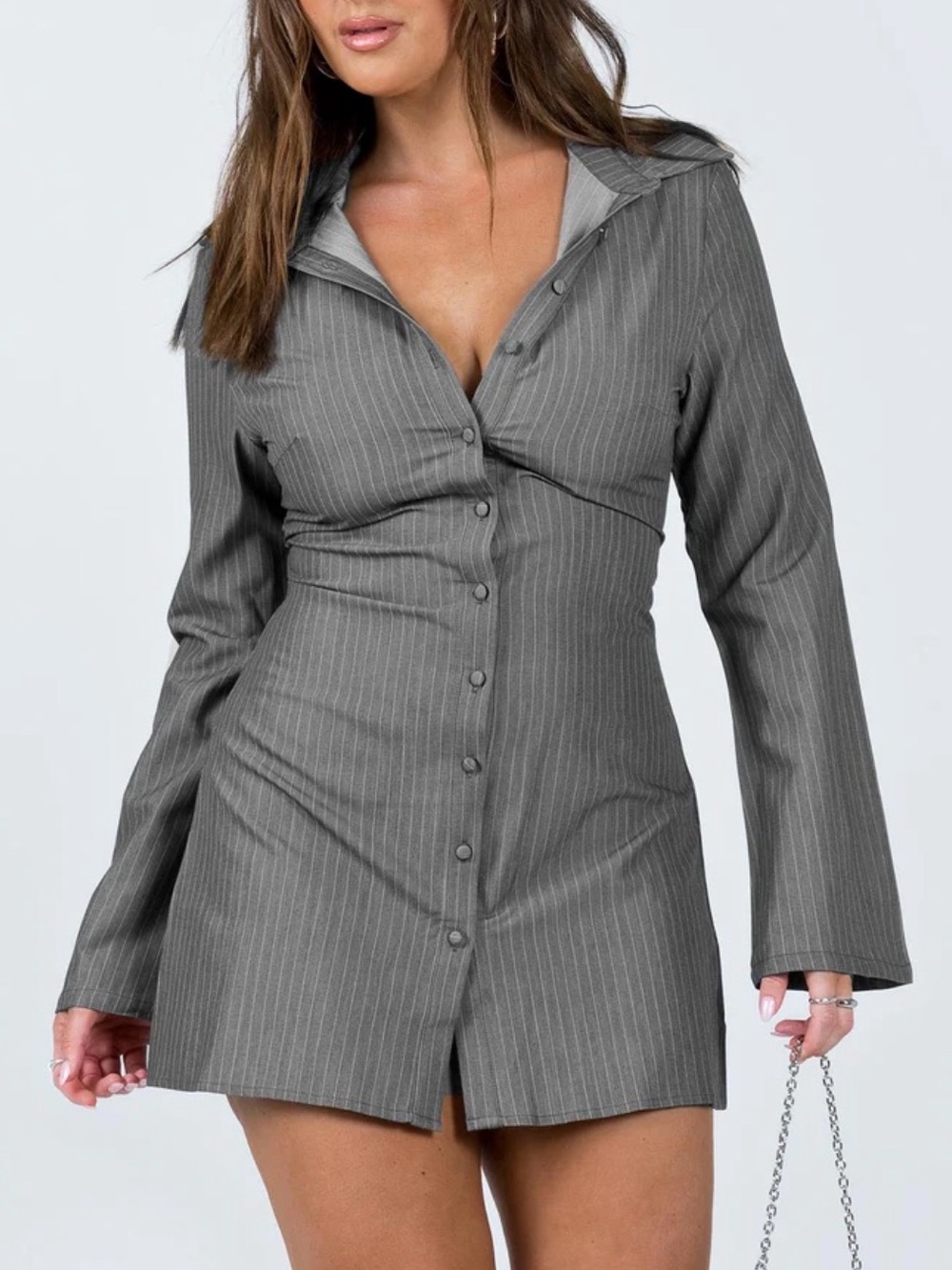 Princess Polly ‘Anni’ pinstripe long sleeve dress. Never worn!